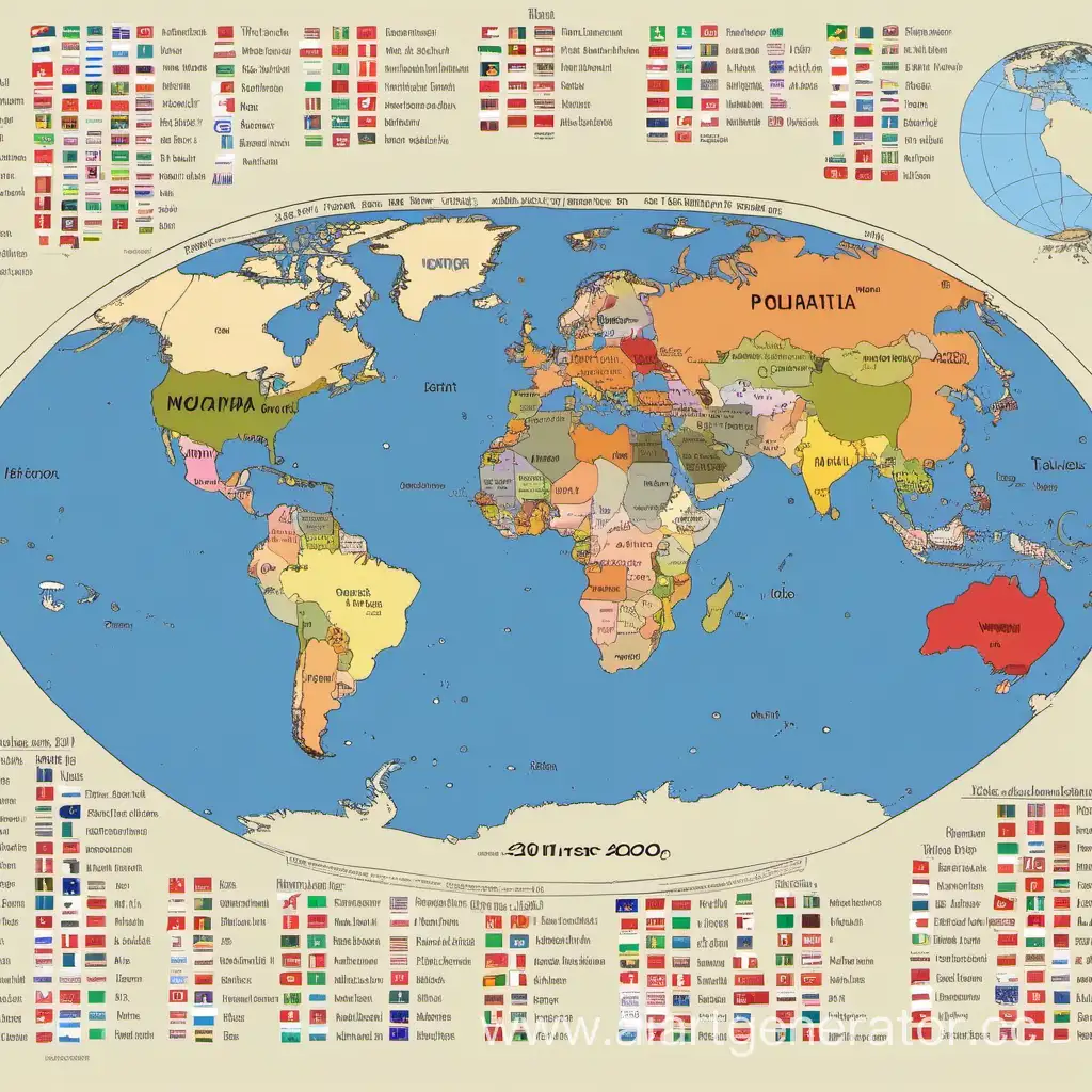 Политическая карта мира
 к 2100 году