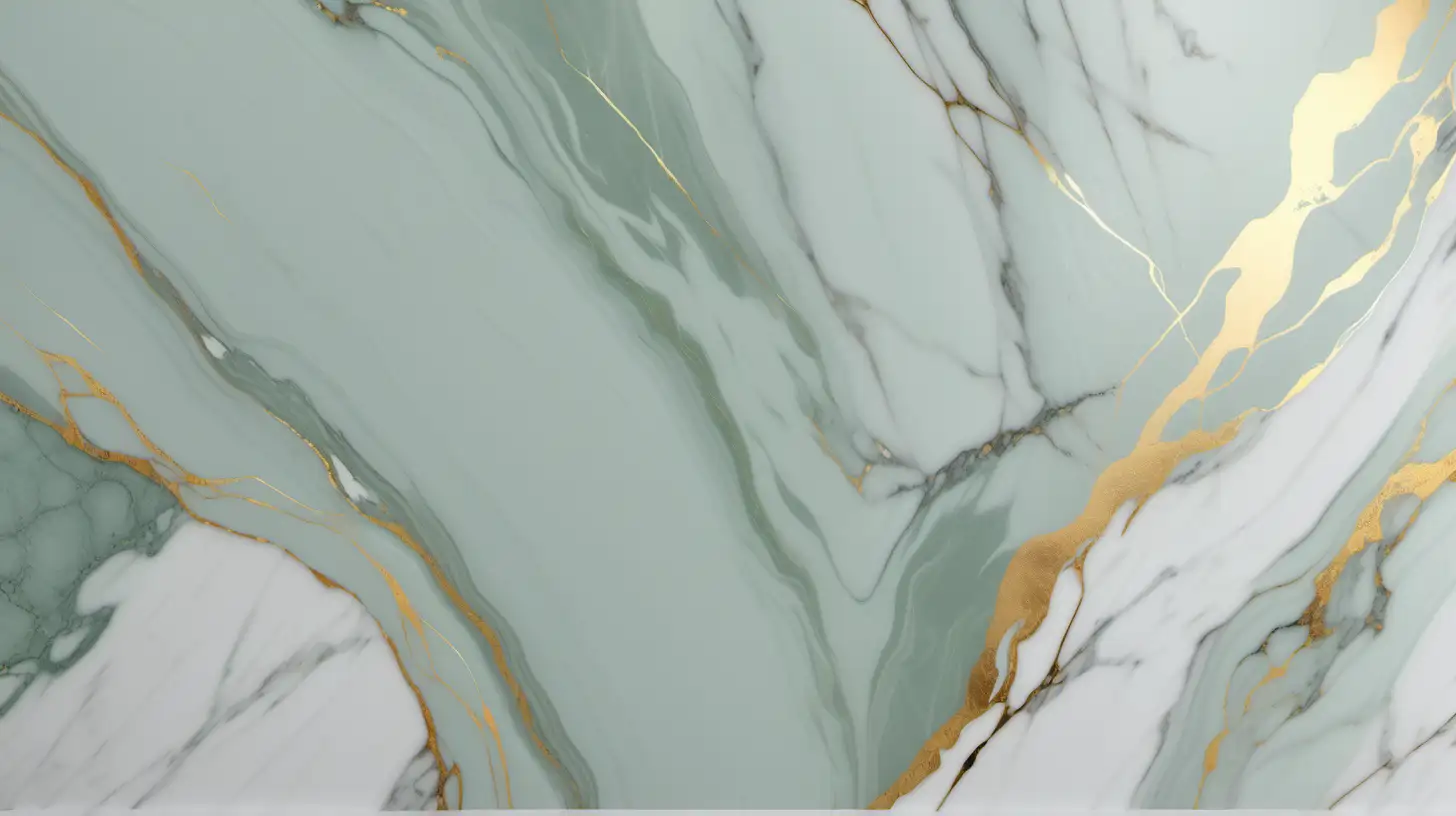 Elegant Muted Green and Gold Marble Background