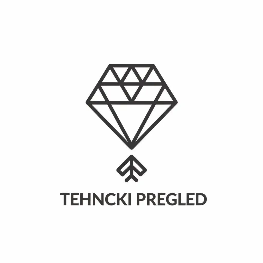 a logo design,with the text "Diamond, Ridline note "Tehnicki Pregled"", main symbol:Diamond,Moderate,clear background