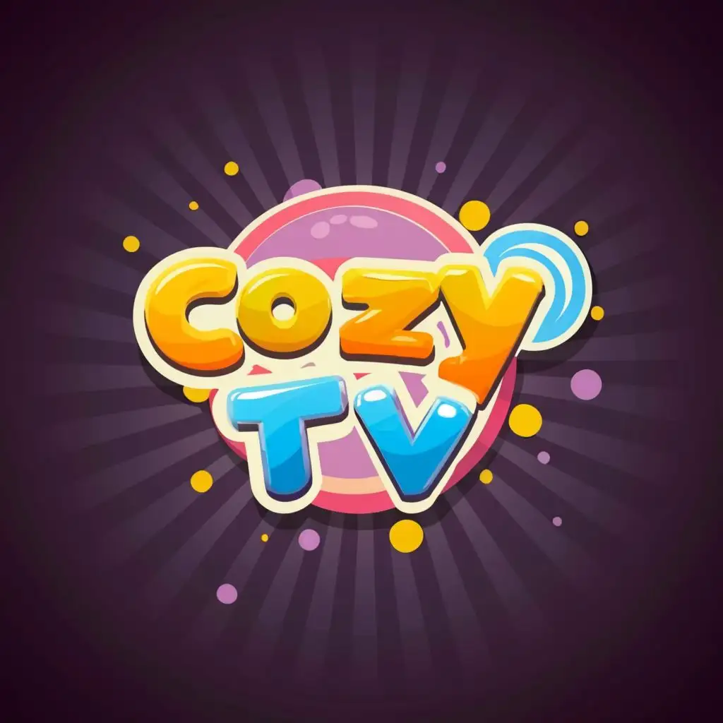 logo, Kids channel, with the text "COZY TV", typography, be used in Entertainment industry