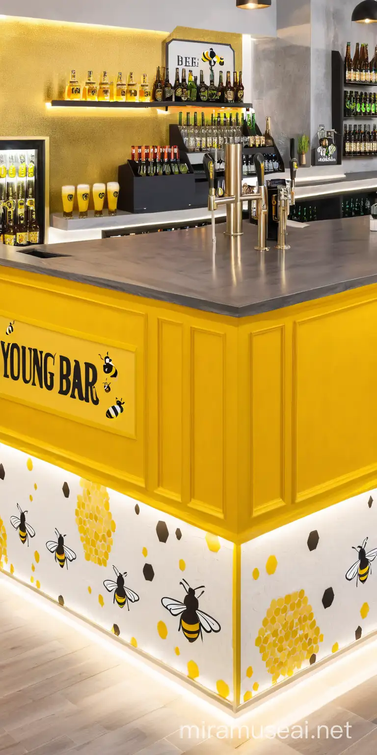 Vibrant BeeThemed Atmosphere at Bee Young Beer Bar