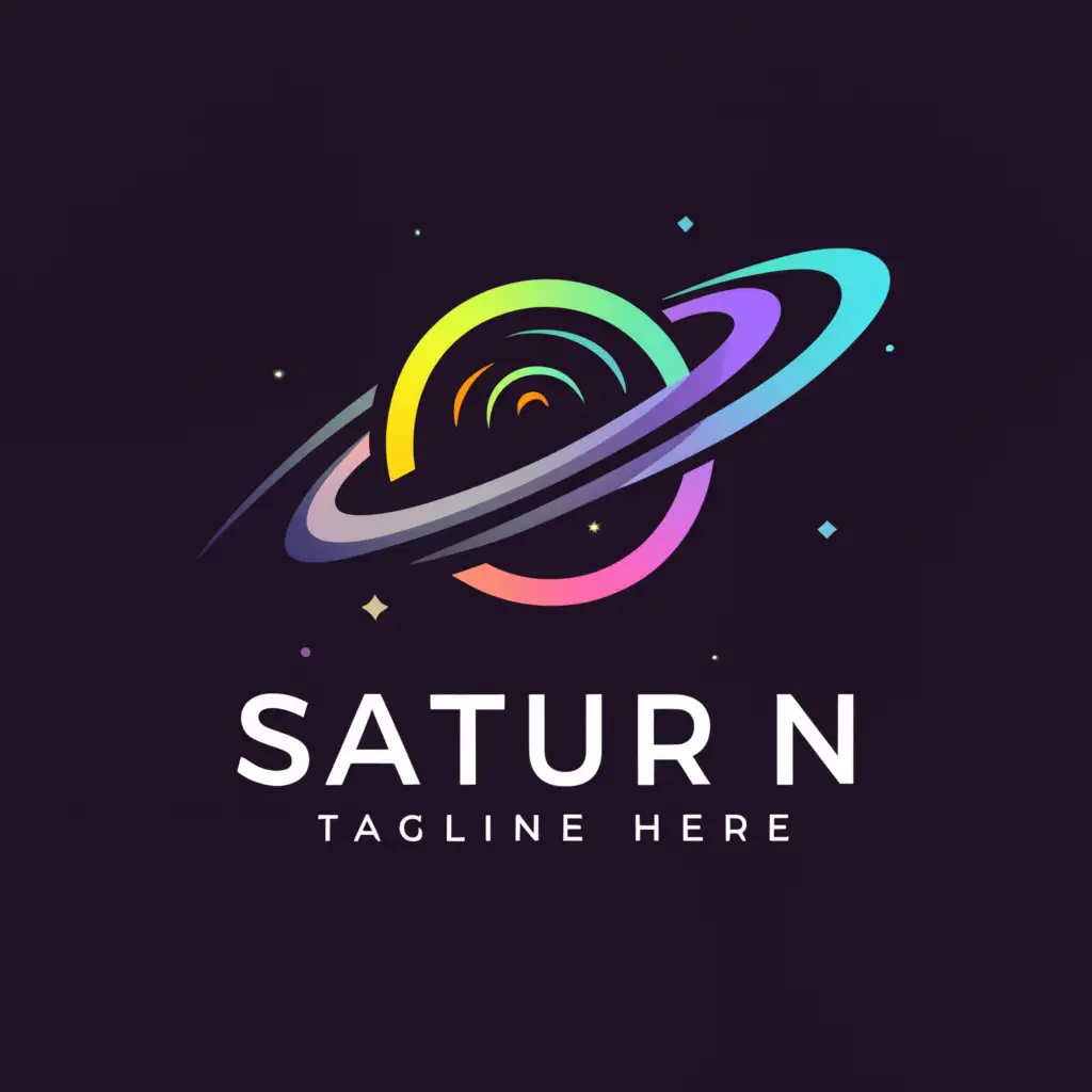 a logo design,with the text "saturn", main symbol:planet, galaxy,Moderate,be used in Technology industry,clear background