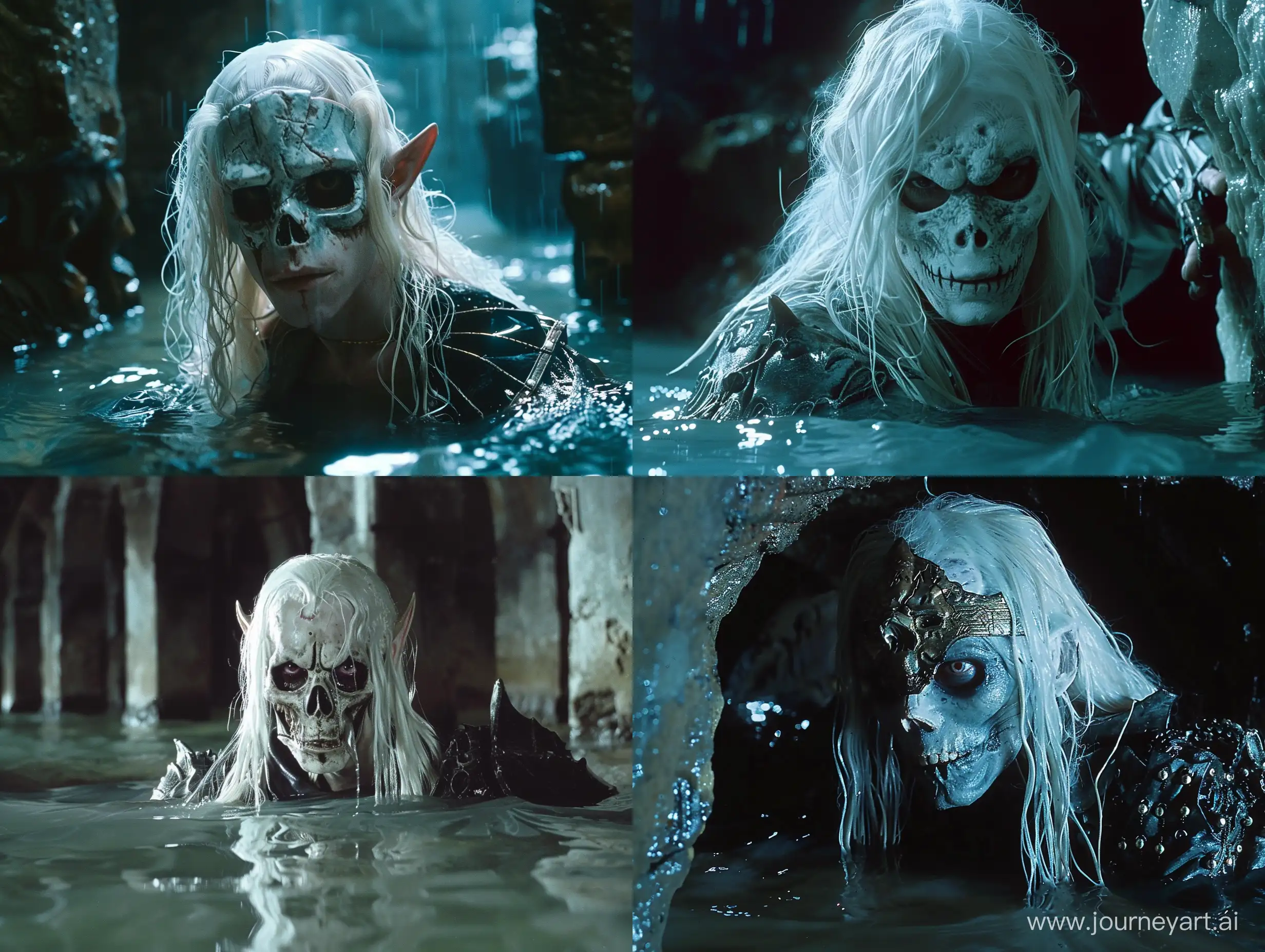 Undead-Elven-Knight-Emerges-in-Flooded-Mausoleum-Catacomb-Dark-Fantasy-Art