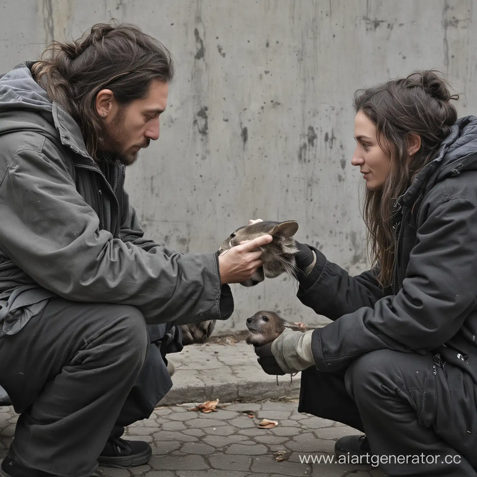 : Встреча с бездомными животными.