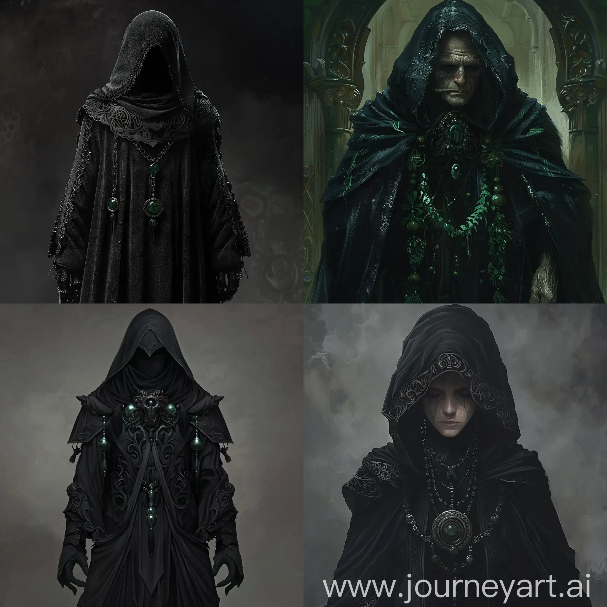 Mysterious-Necromancer-in-Black-Robe-with-Dark-Green-Ornaments