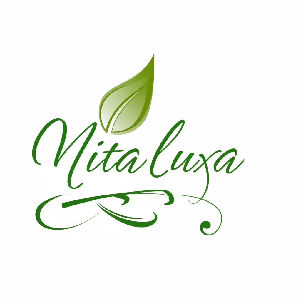 a logo design,with the text "vitaluxa", main symbol:a green leaf,complex,be used in Beauty Spa industry,clear background