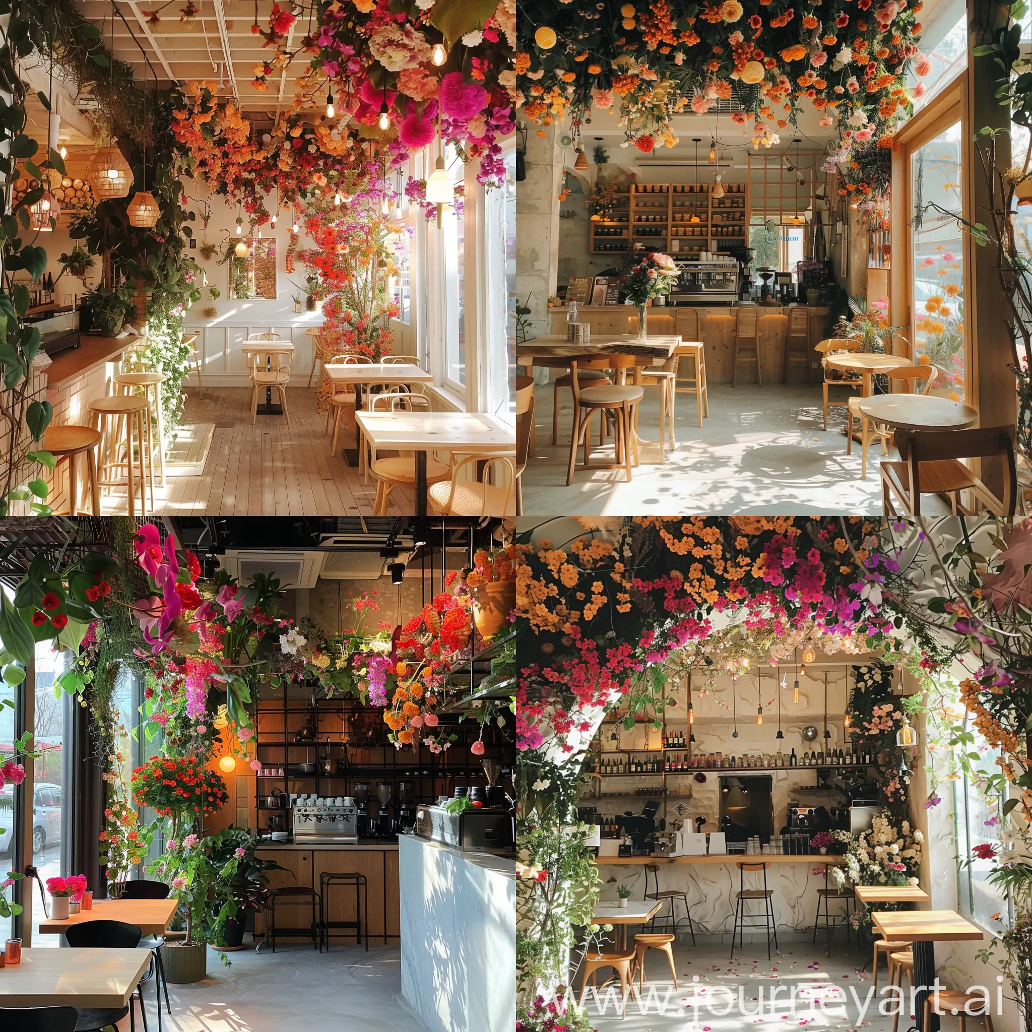 Vibrant-Caf-Ambiance-with-Unique-Floral-Design