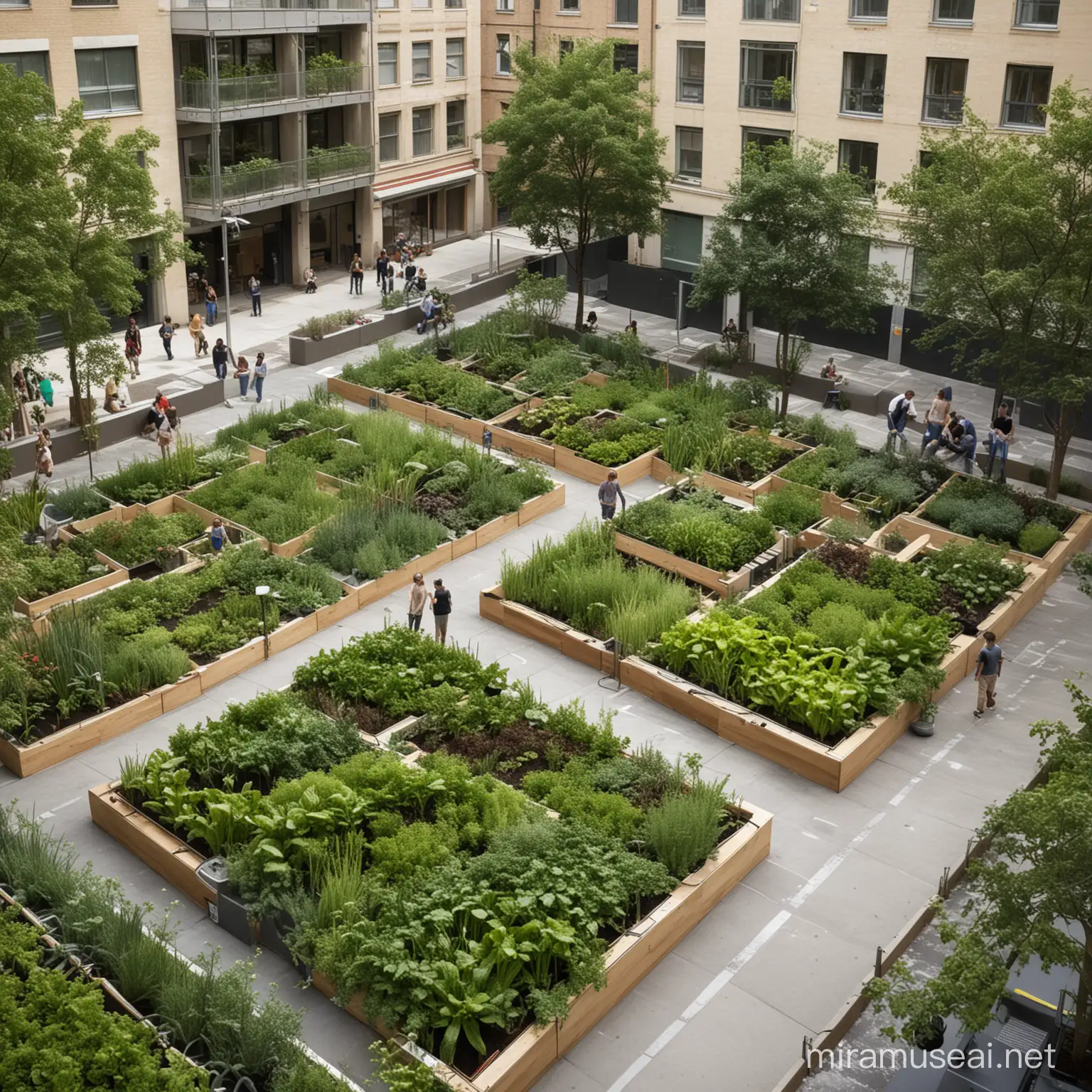 Sustainable Urban Gardening System Vibrant Green Spaces in Modern Cities