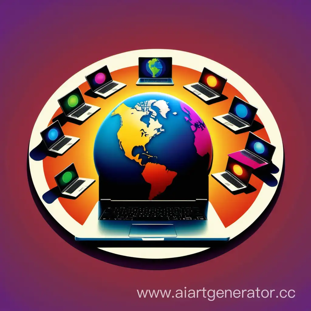 Global-Diversity-of-Laptops-Stylized-Earth-and-Multicolored-Models