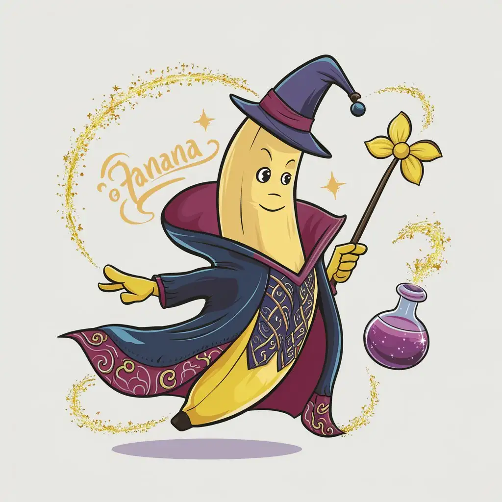 Magical-Banana-Fairy-Tale-Character-with-Potion