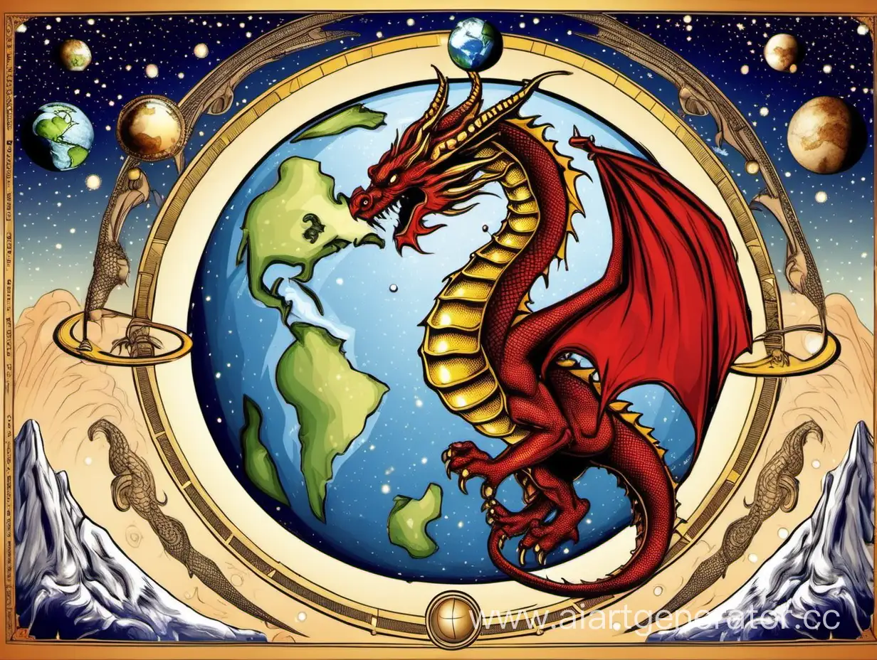 гороскоп с драконом и планетой Земля