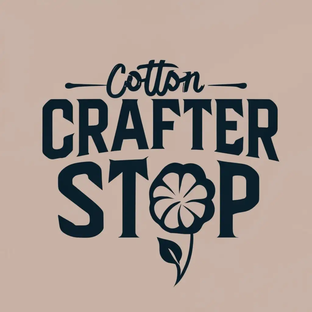logo, This is a text based logo, with the text "Cotton Crafter Stop", typography, be used in Retail industry