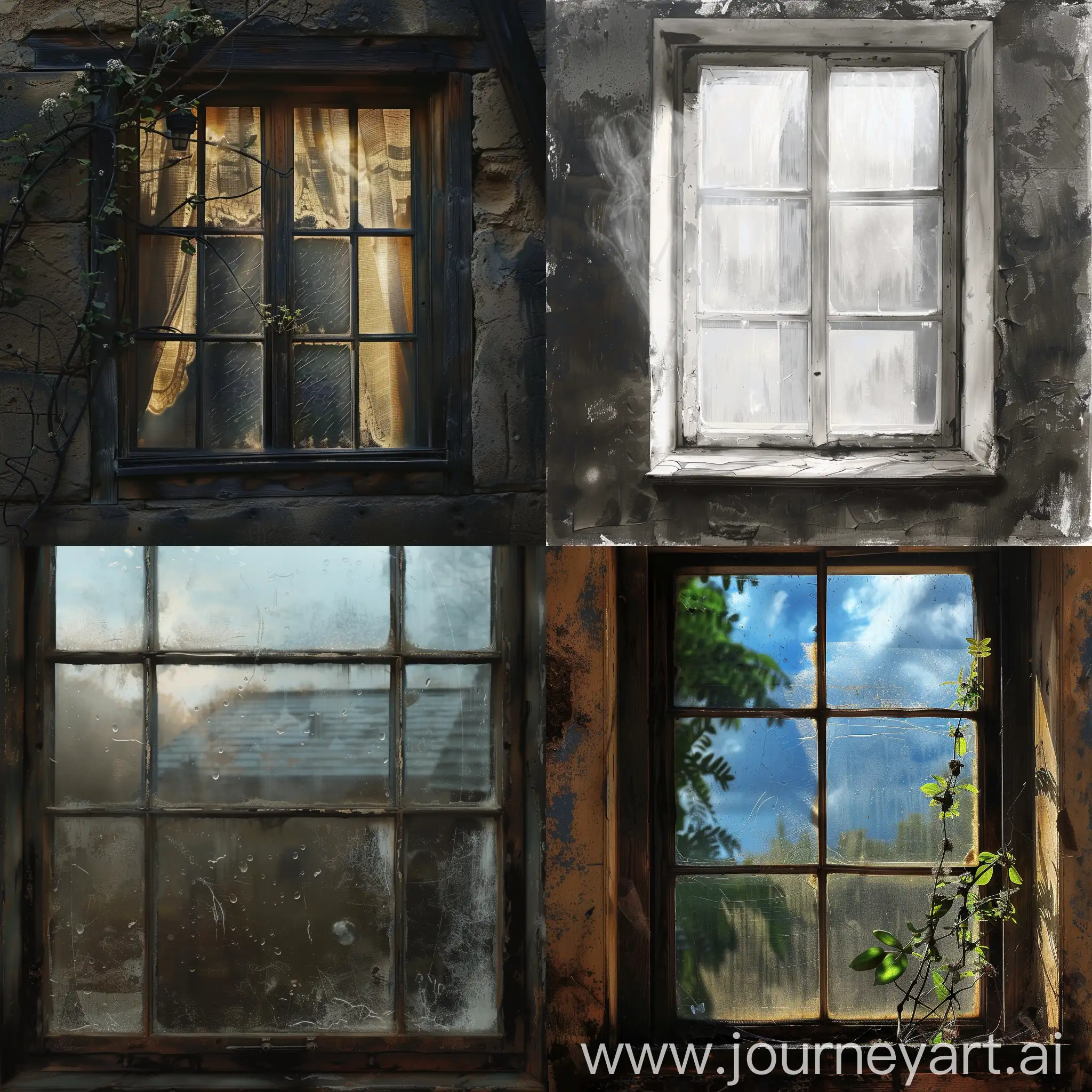 A whistling window, photorealistic