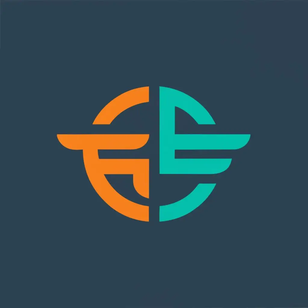 LOGO-Design-For-ENGLSH-Vibrant-Orange-and-Teal-Bird-Wings-Symbolizing-Freedom-and-Growth-in-Language-Learning