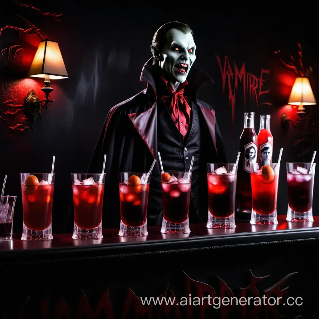 бар вампиров с выпивкой