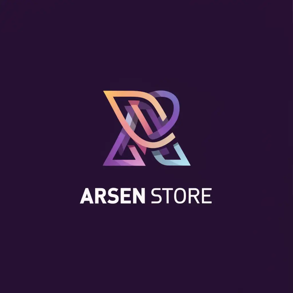 a logo design,with the text "ARSEN STORE", main symbol:Purple,Moderate,clear background