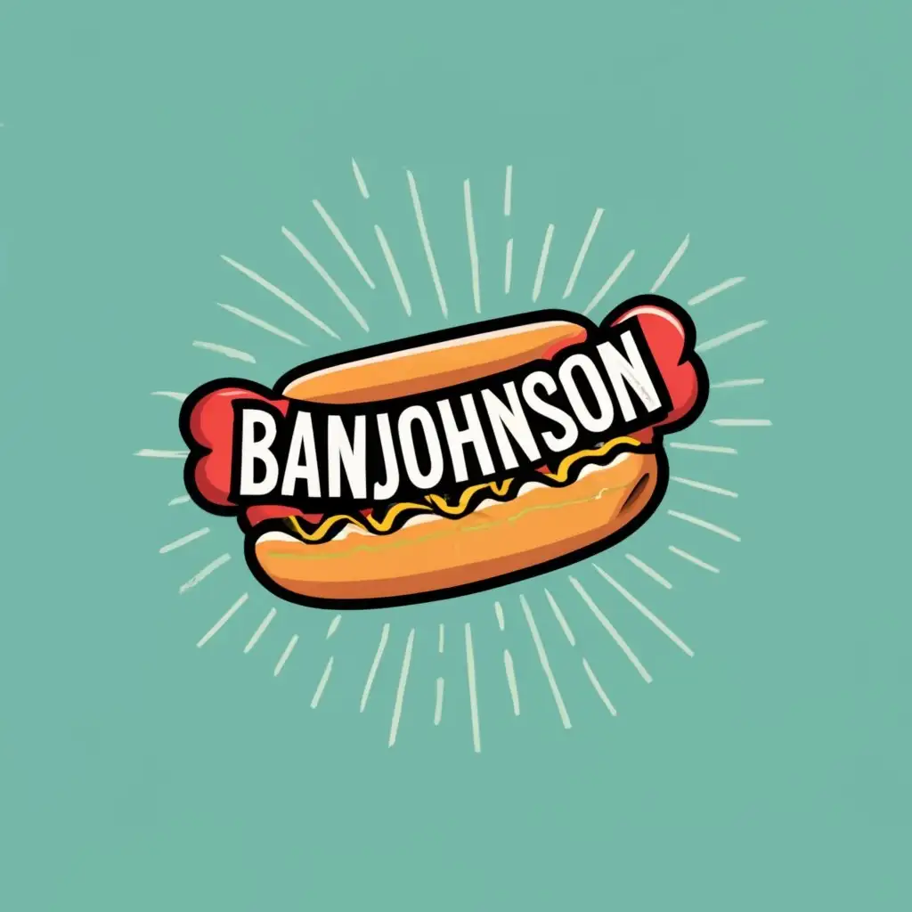 logo, hotdog, with the text "banjohnson", typography, be used in Restaurant industry