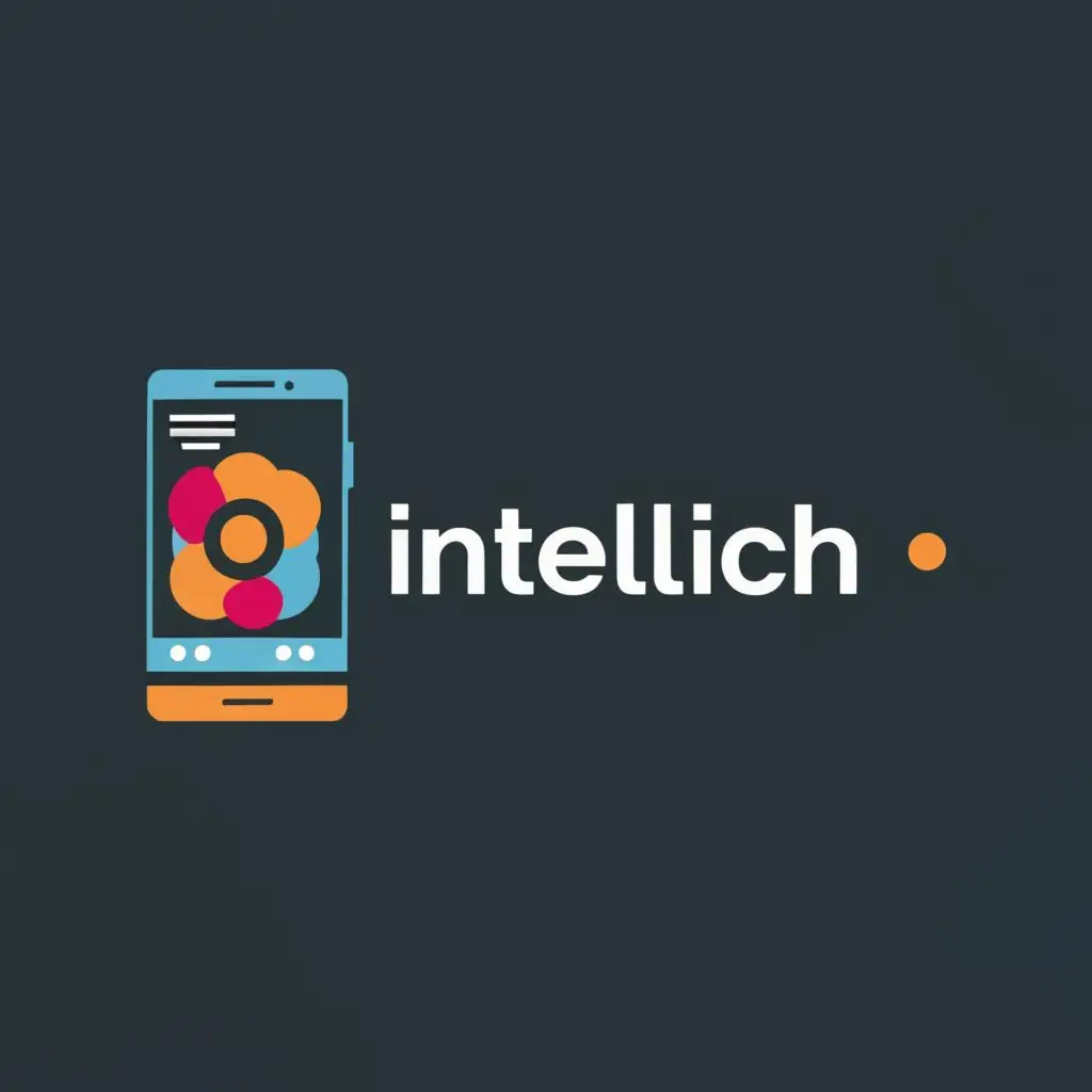 logo, smartphone, with the text "Intellich", typography, be used in Technology industry