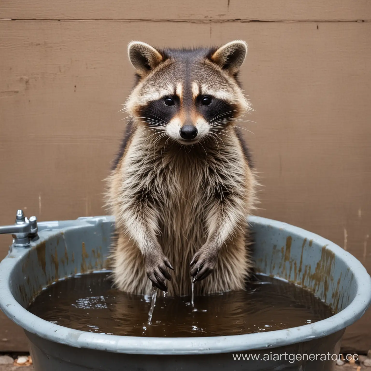 Raccoon-Washes-Hands-in-Sparkling-Stream