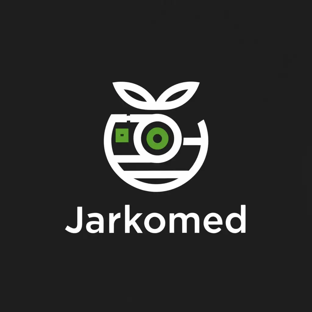 a logo design,with the text "JARKOMED", main symbol:camera book fertile growth,Moderate,be used in Technology industry,clear background