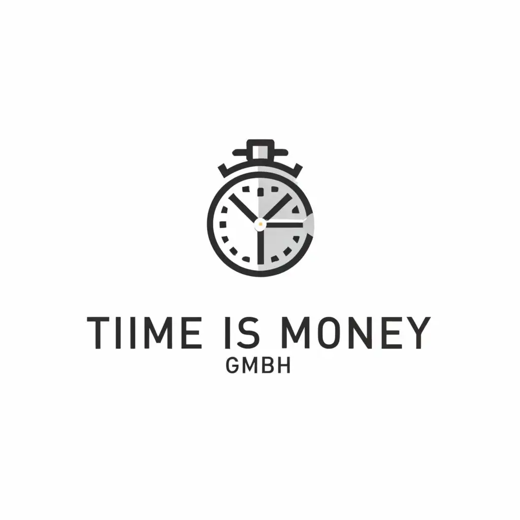 a logo design,with the text "Time is Money GmbH", main symbol:luxury watch,Minimalistic,be used in Retail industry,clear background