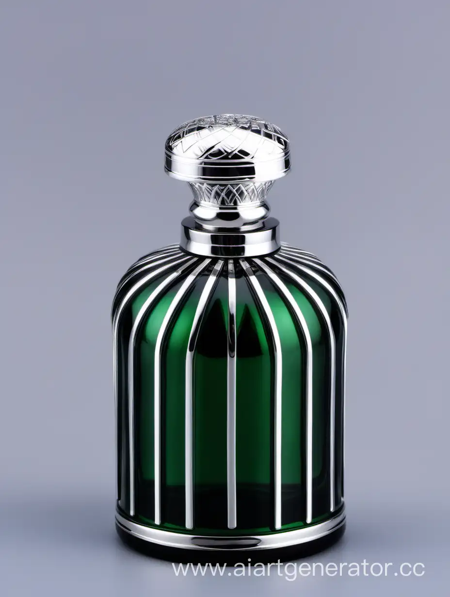 Luxurious-Zamac-Perfume-Bottle-with-Royal-Dark-Green-and-Silver-Accents