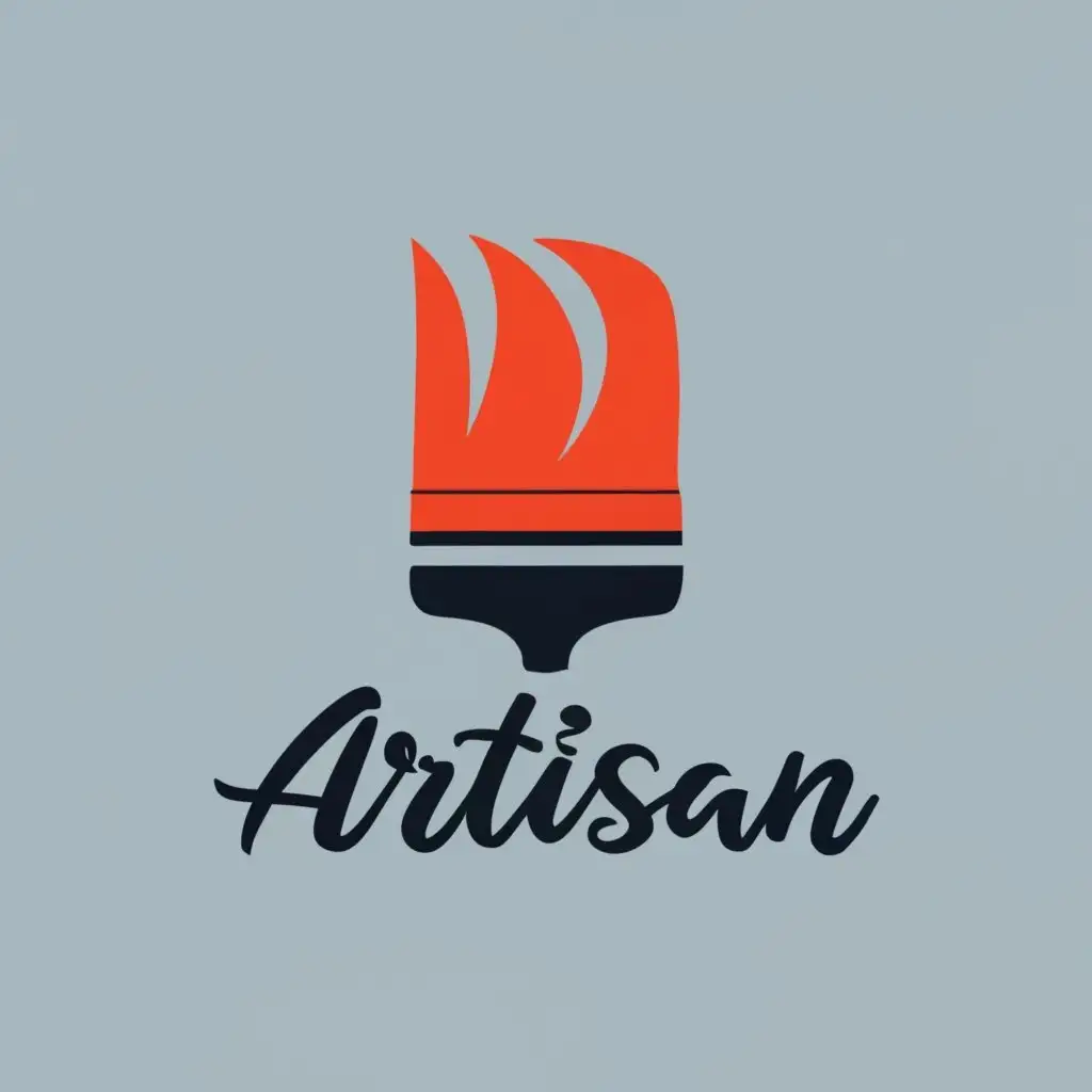 logo, paintbrush, with the text "Artisan", typography, be used in Technology industry