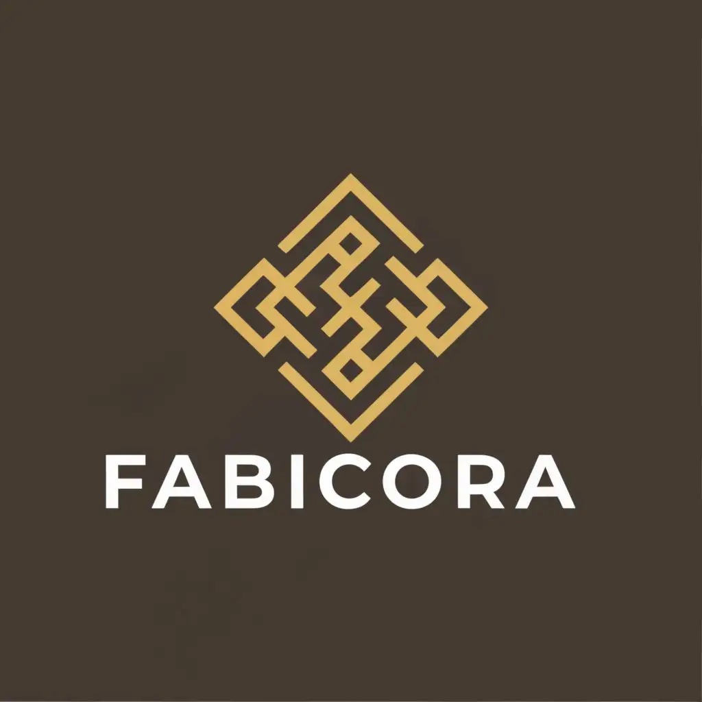 a logo design,with the text "Fabricora", main symbol:Fabric,Moderate,clear background