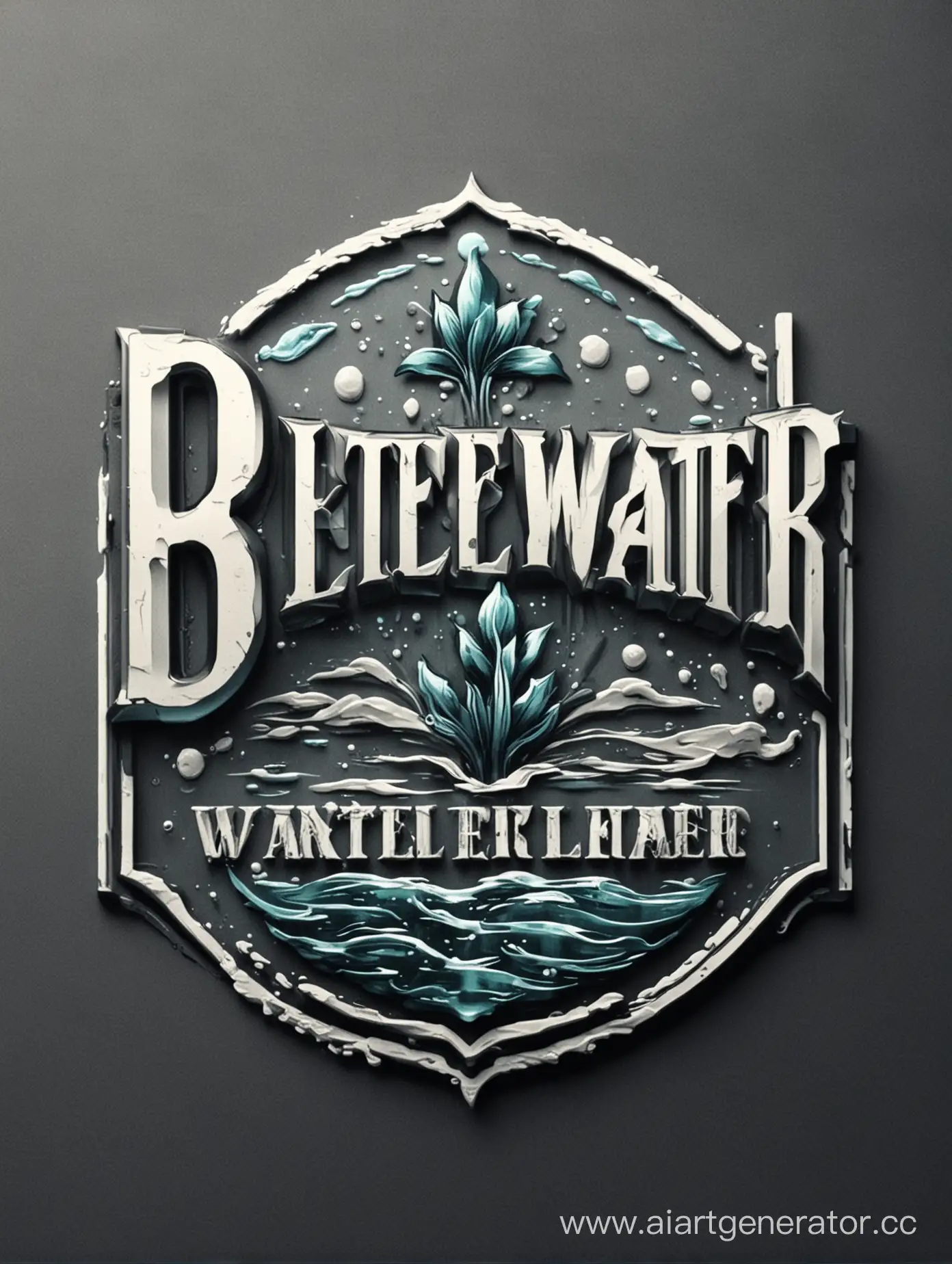 Логотип элитной, оригинальной, эстетичной и освежающей компании "BRUTELWATER"