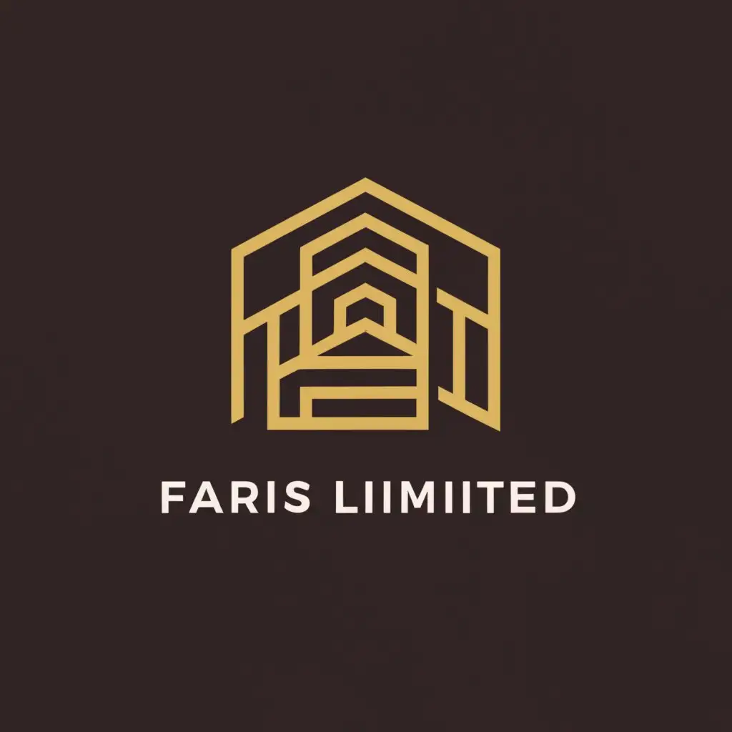 LOGO-Design-For-Faris-Limited-Elegant-Villa-Symbol-for-Real-Estate-Industry