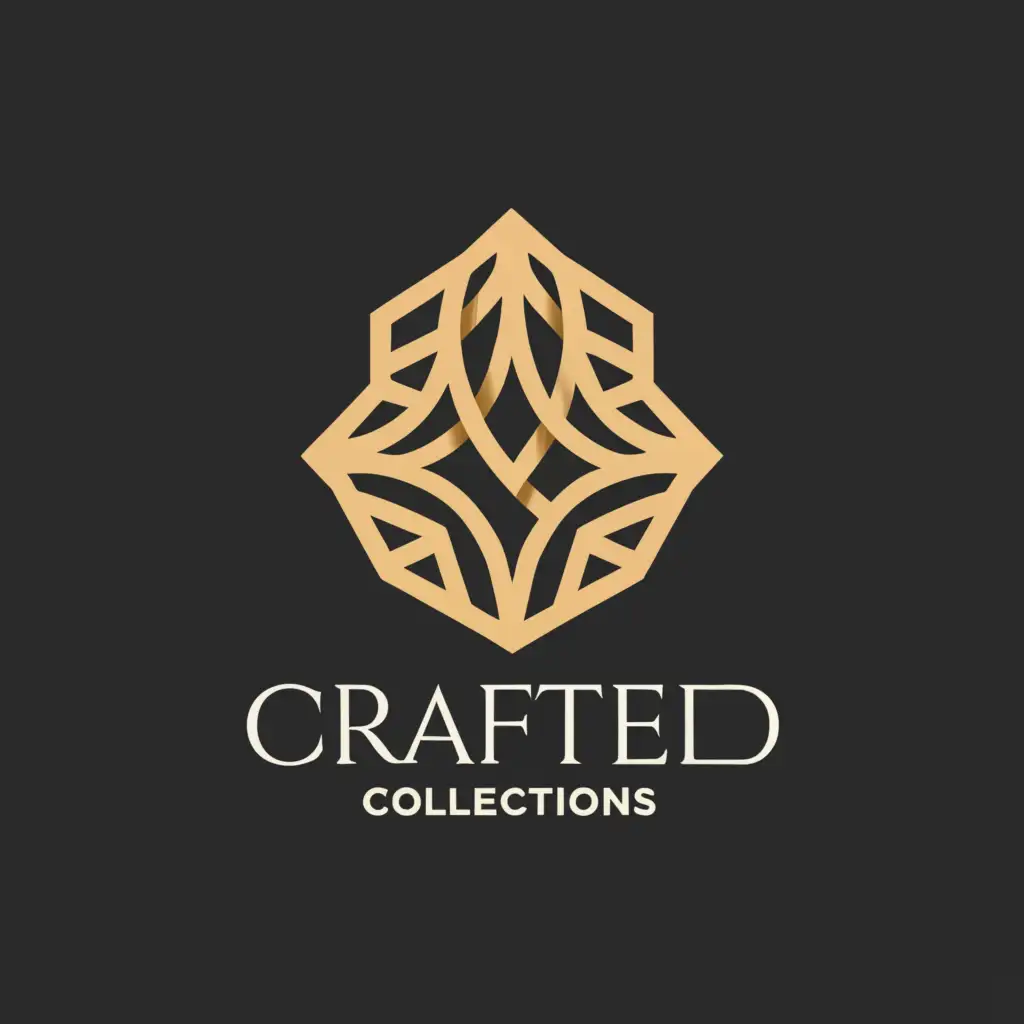 a logo design,with the text "Crafted Collections", main symbol:Decor,Moderate,be used in Retail industry,clear background