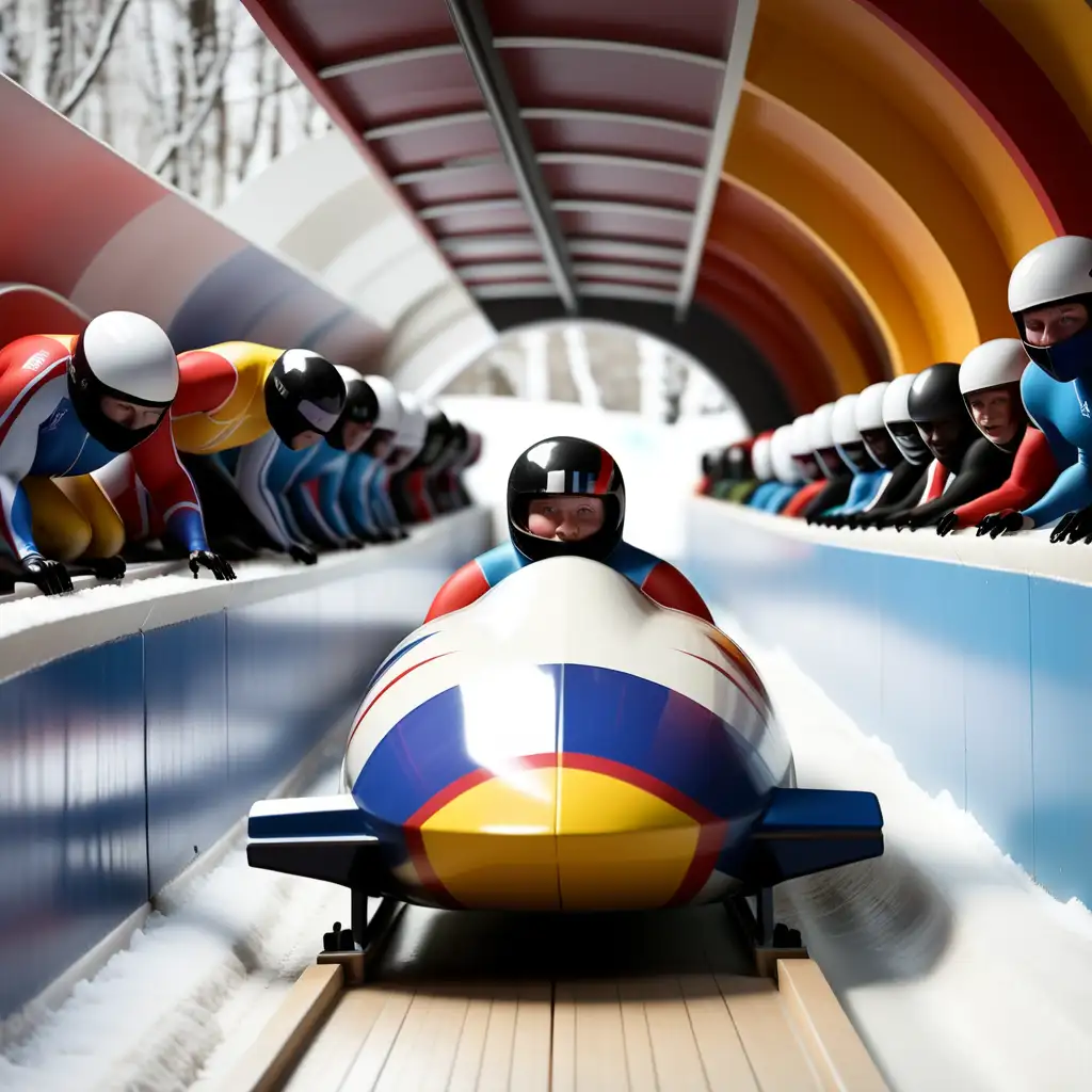 Thrilling Bobsleigh Adventure Speeding Through Frosty Turns