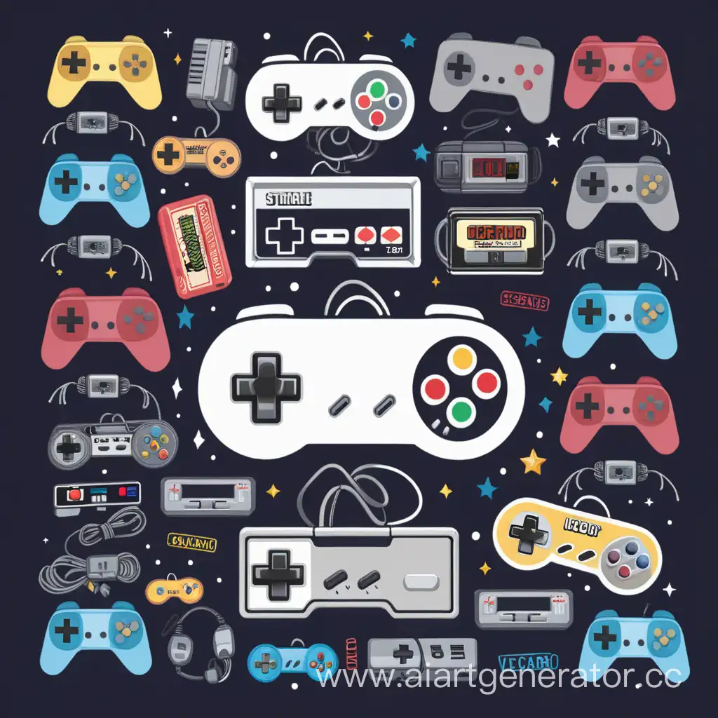 Nostalgic-Vector-TShirt-Design-with-Classic-Video-Game-Elements