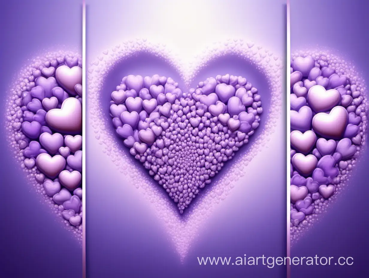 Romantic-Triptych-of-Hearts-on-Azure-and-Lilac-Background