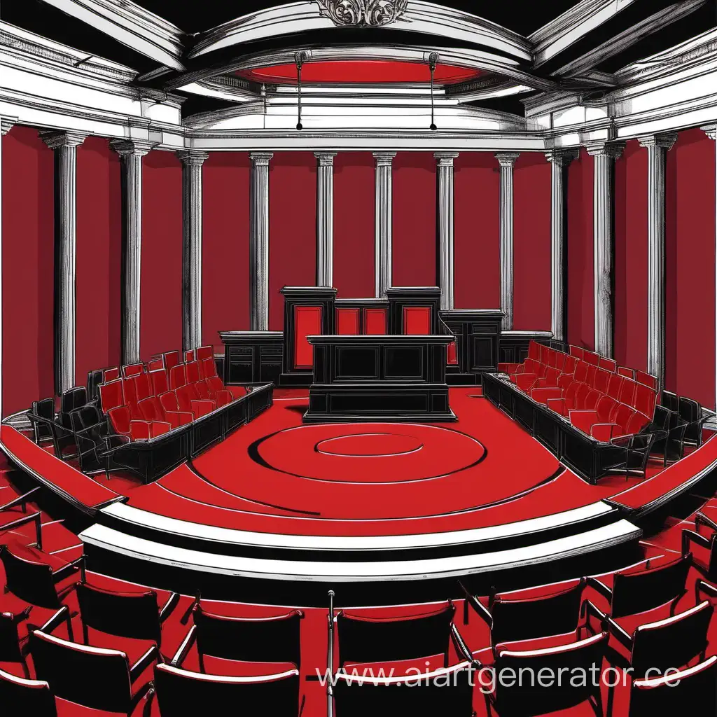  trial court in red and black colours