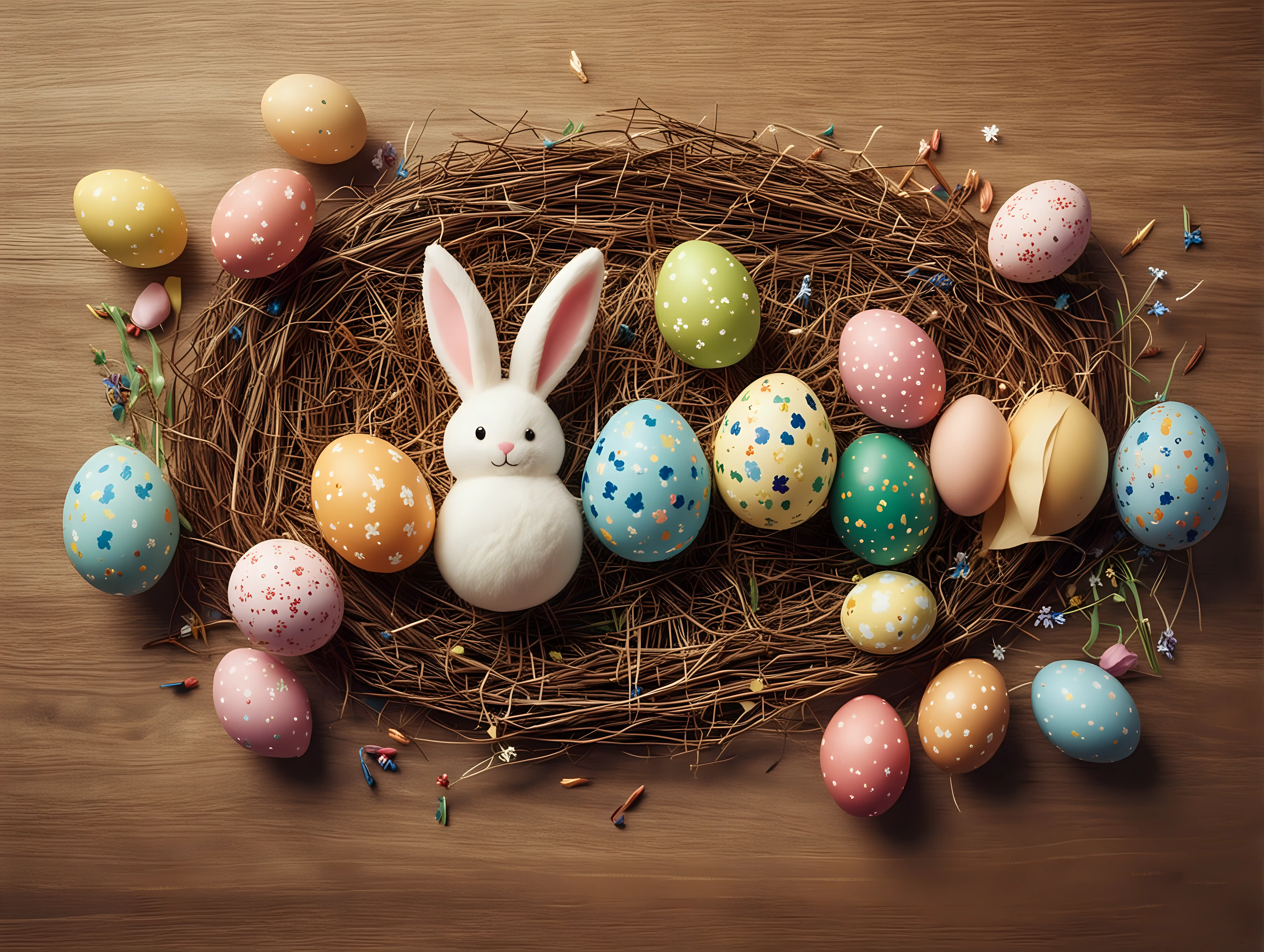 Create an image that reflects the celebration of Easter and the pursuit of studies and education. This should be aimed at students from university.