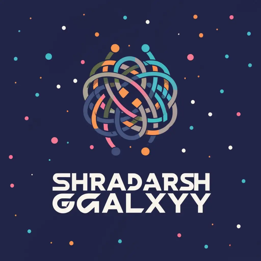 a logo design,with the text "Shradarsh Galaxy", main symbol:galaxy,Moderate,be used in Technology industry,clear background