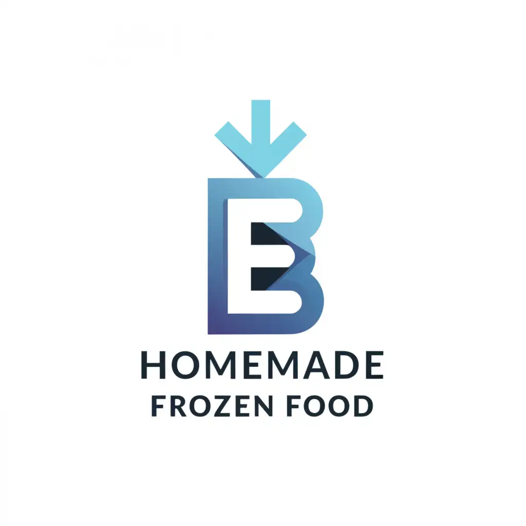 a logo design,with the text "EB Homemade Frozen Food", main symbol:Frozen Food,complex,be used in Retail industry,clear background