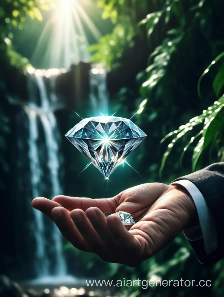 Serene-Waterfall-Proposal-with-Glistening-Diamond