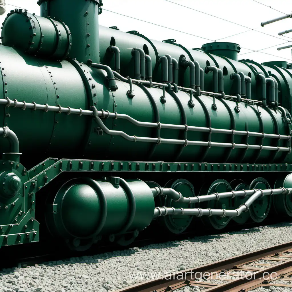 Mysterious-Dark-Green-Armored-Train-with-Intricate-Pipes