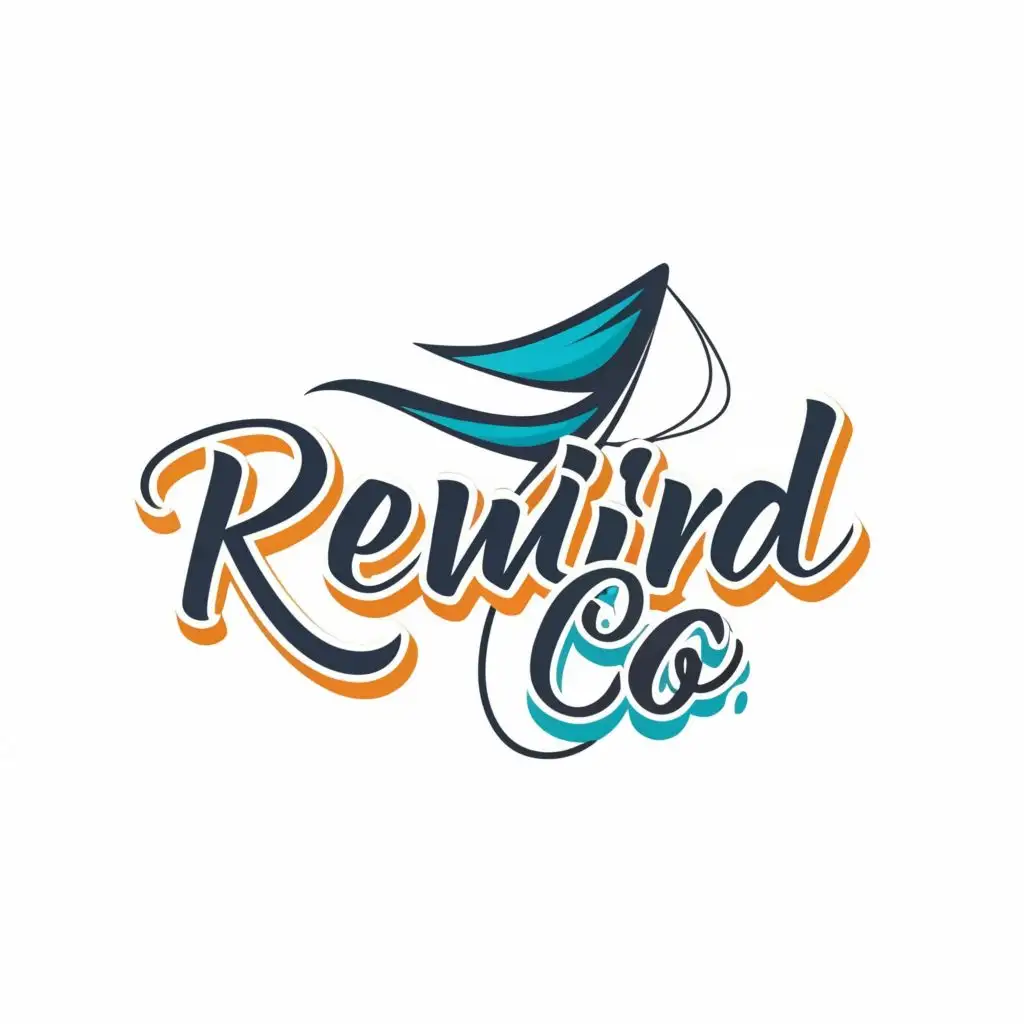 logo, rewind, sail, wind kite, with the text "ReWind Co.", typography, be used in Sports Fitness industry