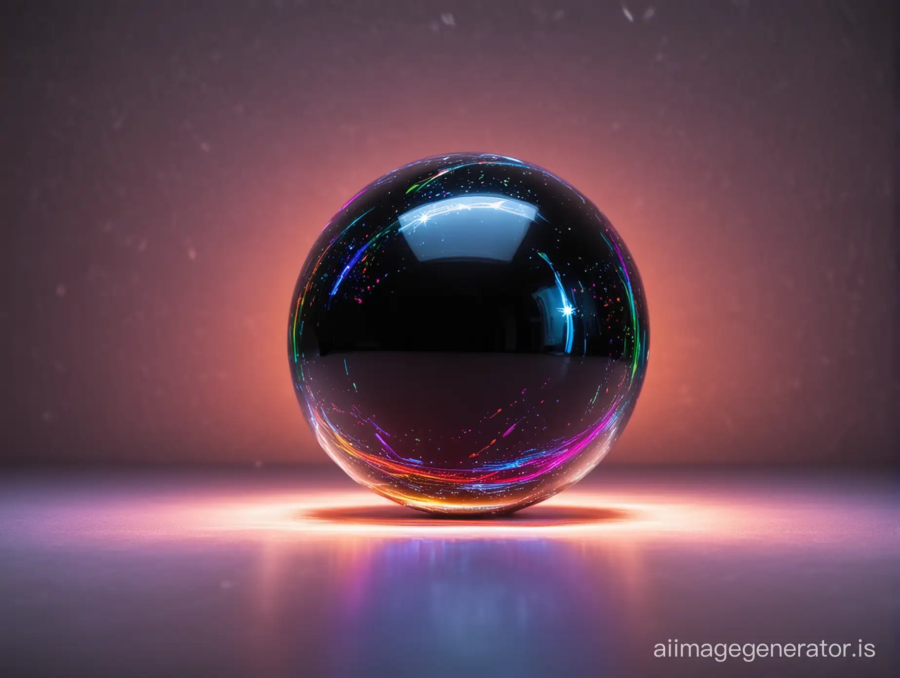 Colorful-Flashes-Surrounding-a-Deep-Black-Sphere