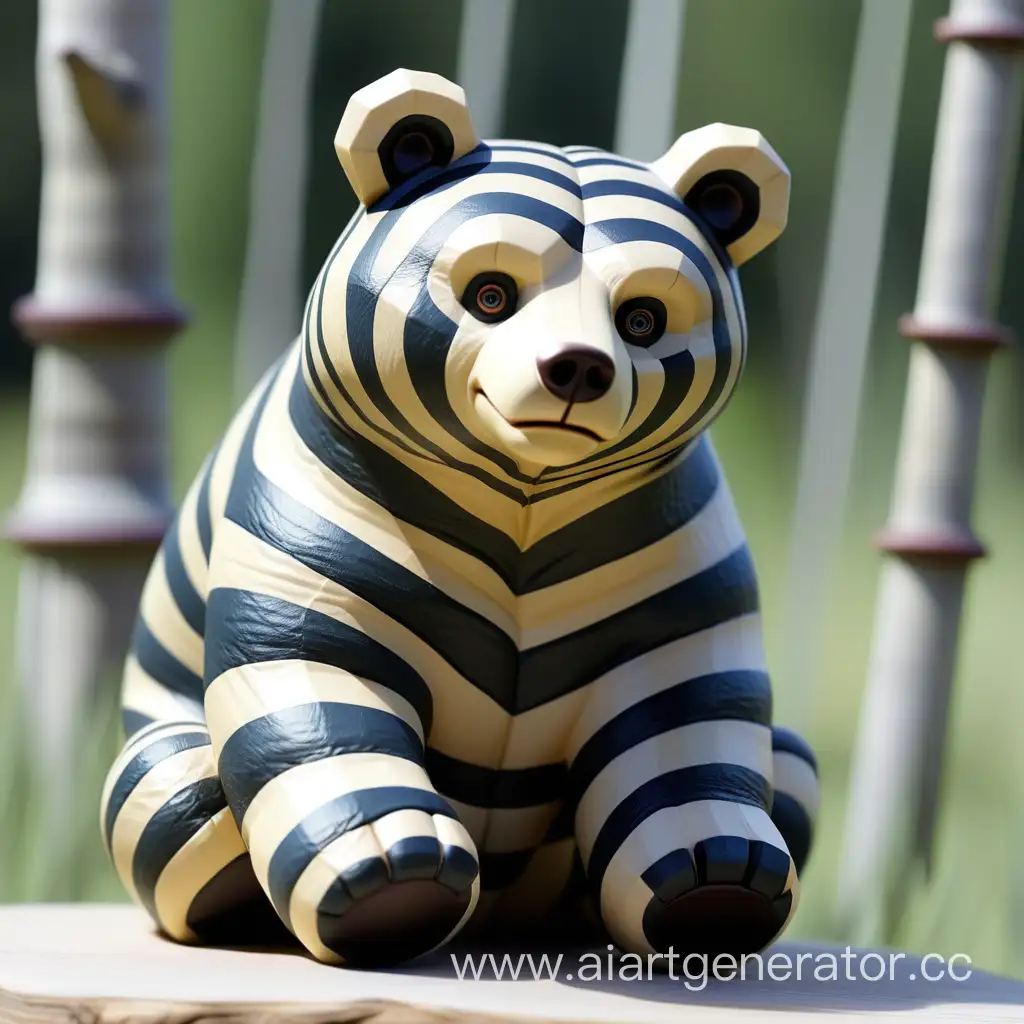 Adorable-Striped-Bear-in-Enchanting-Forest-Habitat