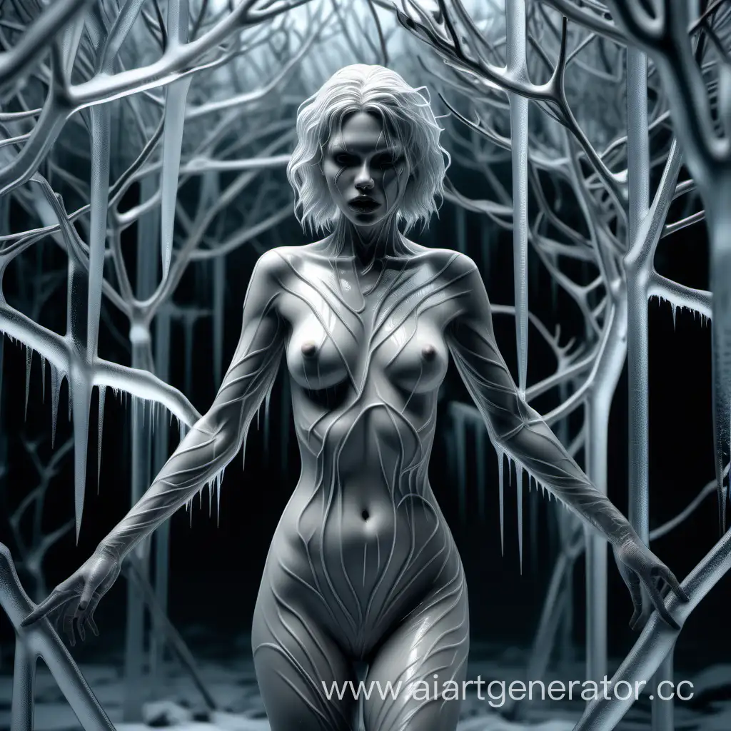 Ethereal-Ice-Nymph-in-Surreal-3D-Horror-Landscape