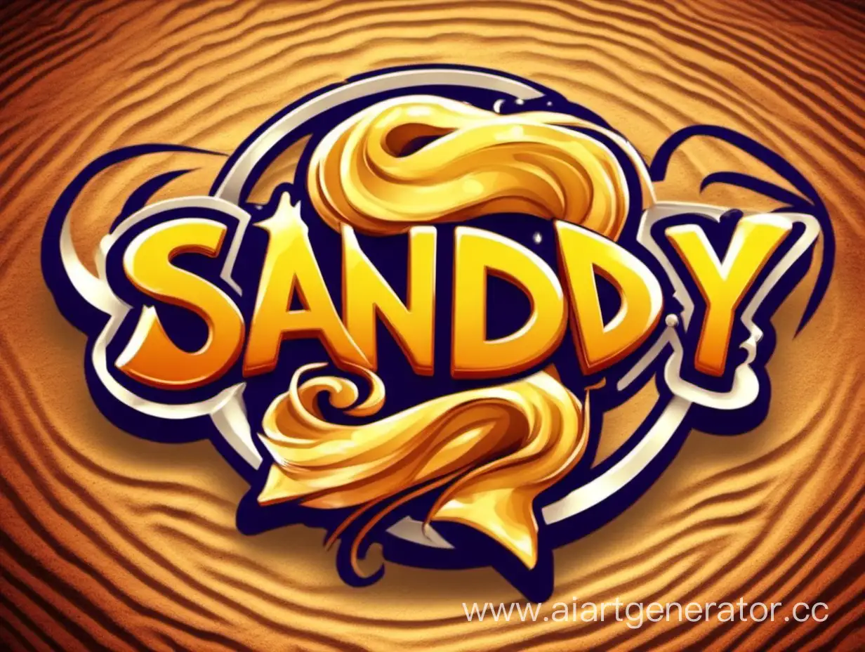 Colorful-Sandy-Game-Logo-with-Dynamic-Elements