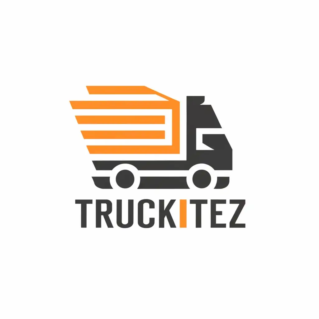 a logo design,with the text "TruckItEZ", main symbol:Create a logo for TruckItEZ, a construction trucking app. Use colors: EB3D1F, EC4F4E, F09395, F8D3D4, FCEDEE. Optionally, incorporate a dump truck into the design.,Moderate,clear background