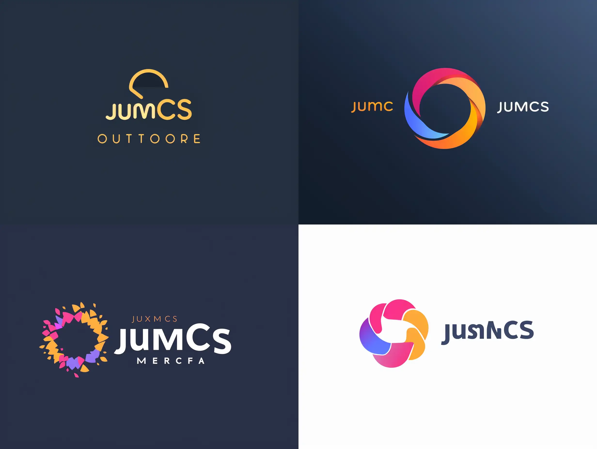 Vibrant-JustMCS-Logo-Design-with-Geometric-Precision-and-Bold-Colors