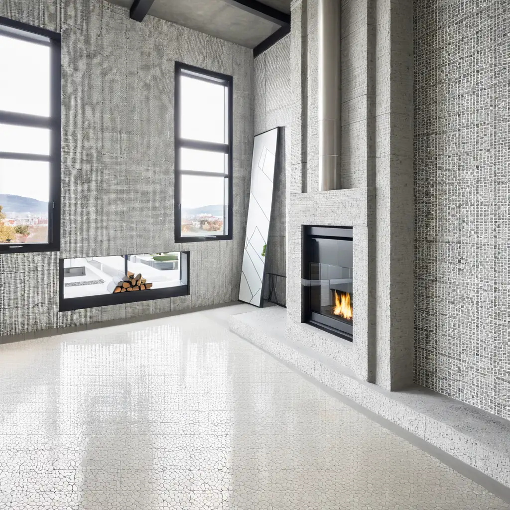 "Imagine an image depicting a modern, minimalist living space featuring a fireplace positioned on the north wall and two sleek windows on the west wall. The fireplace should embody contemporary design, with clean lines and a minimalist aesthetic, perhaps constructed of smooth concrete or metal. Flanking the fireplace, the windows should be large and expansive, framed in slim, black frames to create a striking contrast against the surrounding walls. Through the windows, a view of a modern urban skyline or minimalist landscape adds to the contemporary ambiance. Soft, diffused light streams in, creating an airy and spacious feel within the room. The overall atmosphere should evoke a sense of sophistication and urban chic, perfect for modern living and entertaining."






"Imagine an image depicting a modern, minimalist living space featuring a fireplace positioned on the north wall and two sleek windows on the west wall. The fireplace should embody contemporary design, with clean lines and a minimalist aesthetic, perhaps constructed of smooth concrete or metal. Flanking the fireplace, the windows should be large and expansive, framed in slim, black frames to create a striking contrast against the surrounding walls. Through the windows, a view of a modern urban skyline or minimalist landscape adds to the contemporary ambiance. Soft, diffused light streams in, creating an airy and spacious feel within the room. The overall atmosphere should evoke a sense of sophistication and urban chic, perfect for modern living and entertaining."







