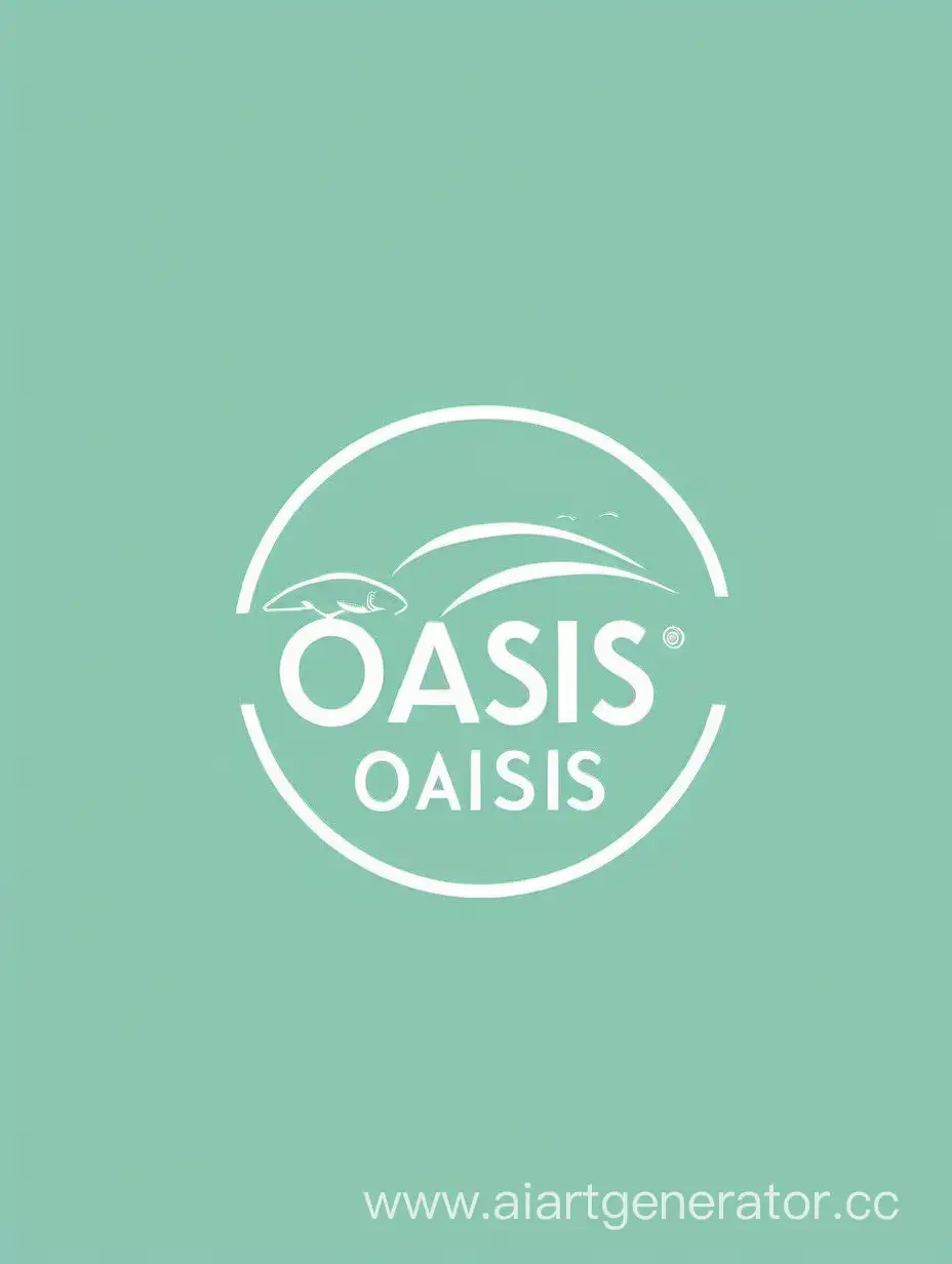 логотип для магазина с аквариумами и рыбками oasis в минимализме
