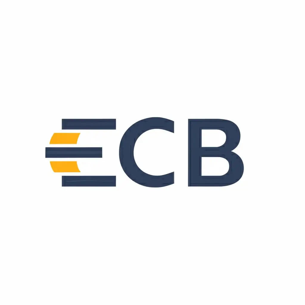 a logo design,with the text "Euro Currency rate", main symbol:ECB,Minimalistic,be used in Finance industry,clear background